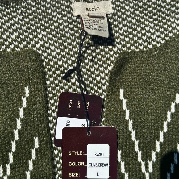 Escio Green Cardigan Jacket - Picture 3 of 3
